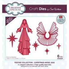 Creative Expressions Sue Wilson Festive Christmas Angel 2022 Craft Die