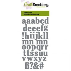 Craft Emotions Alphabet Lowercase Small 5 x 10cm Die Set