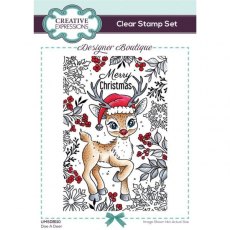 Creative Expressions Designer Boutique Doe A Deer 6 in x 4 in Clear Stamp Set