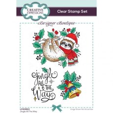 Creative Expressions Designer Boutique Jingle All The Way 6 in x 4 in Clear Stamp Set