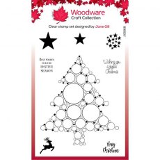 Woodware Clear Singles Big Bubble – Christmas Tree 4 in x 6 in Stamp