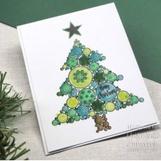 Woodware Clear Singles Big Bubble – Christmas Tree 4 in x 6 in Stamp