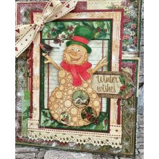 Woodware Clear Singles Big Bubble – Snowman 4 in x 6 in Stamp