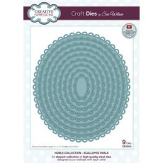 Creative Expressions Sue Wilson Noble Scalloped Ovals Craft Die