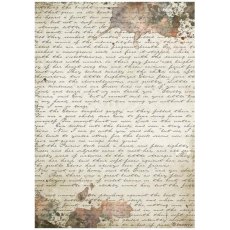 Stamperia A4 Rice Paper Our Way Manuscript DFSA4712 5 FOR £9.99