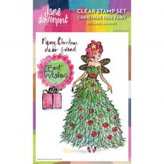 Creative Expressions Jane Davenport Christmas Tree Fairy 6 in x 4 in Clear Stamp Set