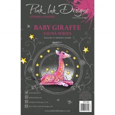 Pink Ink Designs Baby Giraffe 6 in x 8 in Clear Stamp Set