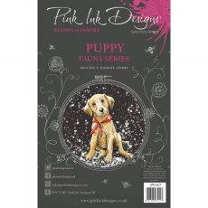 Pink Ink Designs Puppy 6 in x 8 in Clear Stamp Set