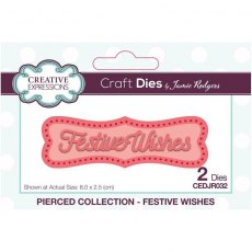 Creative Expressions Jamie Rodgers Pierced Festive Wishes Craft Die