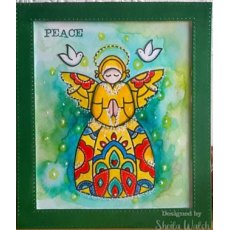 Woodware Clear Singles Angel Blessings 4 in x 6 in Stamp