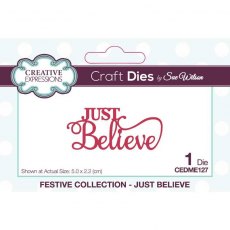 Creative Expressions Sue Wilson Festive Mini Expressions Just Believe Craft Die
