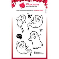 Woodware Clear Singles Tiny Ghost 3 in x 4 in Stamp