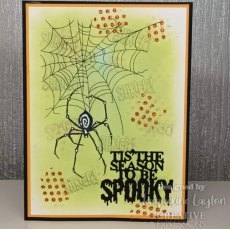 Woodware Clear Singles Creepy Spider 4 in x 6 in Stamp