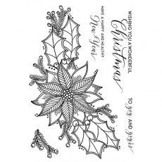 Julie Hickey Designs - Poinsettia Corner A6 Stamp Set JH1062