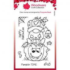 Woodware Clear Singles Pumpkin Gnome 4 in x 6 in Stamp