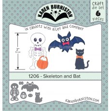 Karen Burniston Die Set – Skeleton and Bat 1206