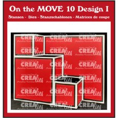 Crealies On the MOVE Dies No. 10, Design I, Stair Step Card with 3 Steps CLMOVE10