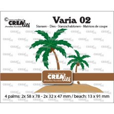 Crealies Varia Dies No. 02, Palmtrees 4x CLVaria02