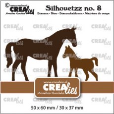Crealies Silhouetzz Dies No. 8, Mare and Foal CLSH08