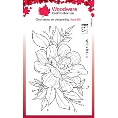 Woodware A6 Clear Cling Stamps JGS490 Long Tall Flowers 