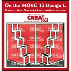 Crealies On the MOVE Dies No. 13, Design L, Stair Step Card 2x 5 steps CLMOVE13