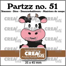 Crealies Partzz Dies No. 51, Cow CLPartzz51