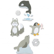 Sizzix Thinlits Die Set 8PK - Arctic Animals