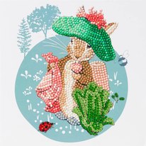 Craft Buddy "Benjamin Bunny" 18x18cm Crystal Art Card CCK-PRBT02