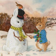 Craft Buddy Peter and the Snow Bunny 18x18cm Crystal Art Card CCK-PRBT07
