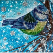 Craft Buddy Festive Bird 18x18cm Crystal Art Card CCK-XM109