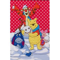 Craft Buddy Winter Winnie the Pooh 10x15cm card CCK-10x15DNY05
