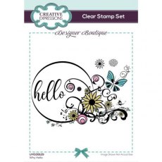 Creative Expressions Designer Boutique Why Hello 6 in x 4 in Clear Stamp Set