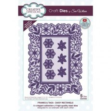 Creative Expressions Sue Wilson Frames & Tags Daisy Rectangle Craft Die