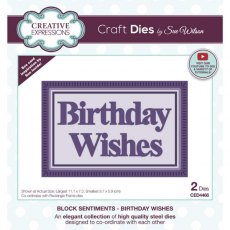 Creative Expressions Sue Wilson Block Sentiments Birthday Wishes Craft Die