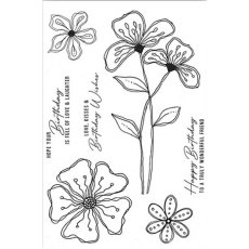 Julie Hickey Designs - Birthday Blooms A6 Stamp Set JH1065