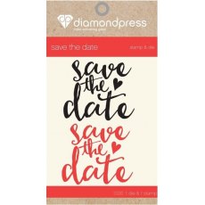 Diamond Press Mini Stamp and Die Set - Save the Date
