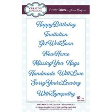 Creative Expressions Jamie Rodgers Sentiments Collection Essentials 2 Craft Die