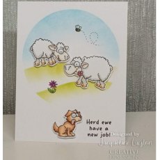 Creative Expressions Designer Boutique Just For Ewe 6 in x 4 in Clear Stamp Set