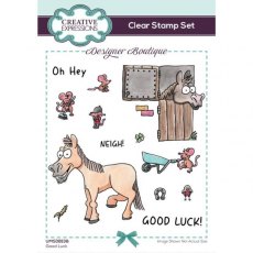 Creative Expressions Designer Boutique Good Luck 6 in x 4 in Clear Stamp Set