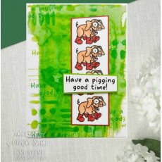 Creative Expressions Designer Boutique Pigging Good Time 6 in x 4 in Clear Stamp Set