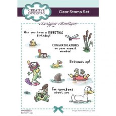 Creative Expressions Designer Boutique Bottom’s Up 6 in x 4 in Clear Stamp Set