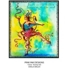 Pink Ink Designs Clara 6 in x 8 in Clear Stamp Set