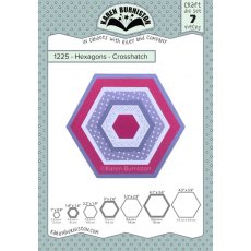 Karen Burniston Die Set - Hexagons - Crosshatch 1225