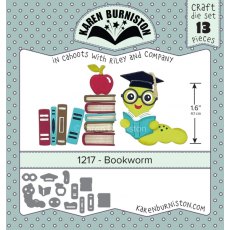 Karen Burniston Die Set - Bookworm 1217