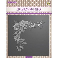 Nellie Snellen 3D Embossing Folder - Flowers Corner 1 EF3D054