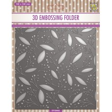 Nellie Snellen 3D Embossing Folder - Leaves & Berries EF3D062