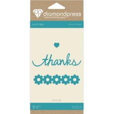 Diamond Press Word Dies - Thanks and Flowers