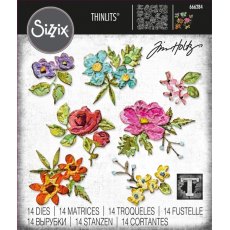 Sizzix Mini Brushstroke Flowers Die by Tim Holtz 666284