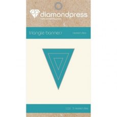 Diamond Press Nested Die - Triangle Banners Bunting 2