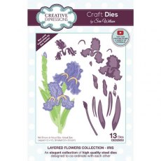 Creative Expressions Sue Wilson Layered Flowers Collection Iris Craft Die